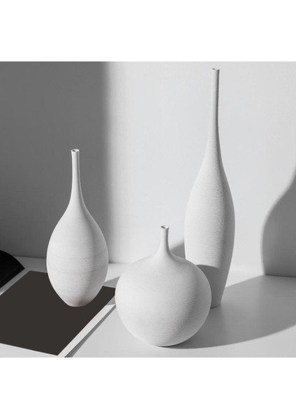 Minimalizm Çiçek Vazo Zen Bud Vazo Masaüstü Centerpiece Vazolar Dekor Beyaz A (Yurt Dışından) indirimleri