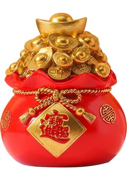 Kumbara Para Çanta Şekli Çin Geleneksel Heykeli Masaüstü Dekor Için Kırmızı 11X13 cm (Yurt Dışından) fiyatları