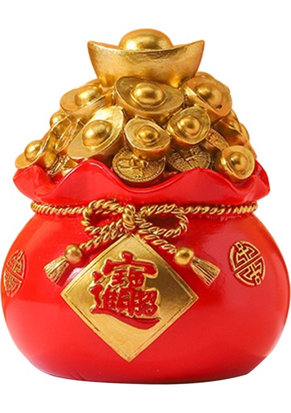 Kumbara Para Çanta Şekli Çin Geleneksel Heykeli Masaüstü Dekor Için Kırmızı 11X13 cm (Yurt Dışından) fırsatları