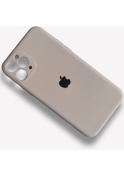 Apple iPhone 11 Pro Uyumlu Kamera Korumalı Lansman Içi Kadife Silikon Logolu Kılıf