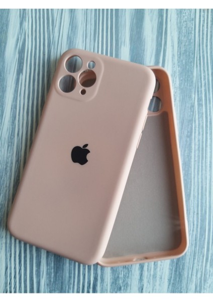 Apple iPhone 11 Pro Uyumlu Kamera Korumalı Lansman Içi Kadife Silikon Logolu Kılıf