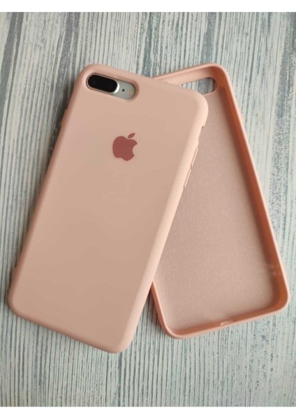 Apple iPhone 7 Plus Uyumlu Lansman Içi Kadife Silikon Logolu Kılıf