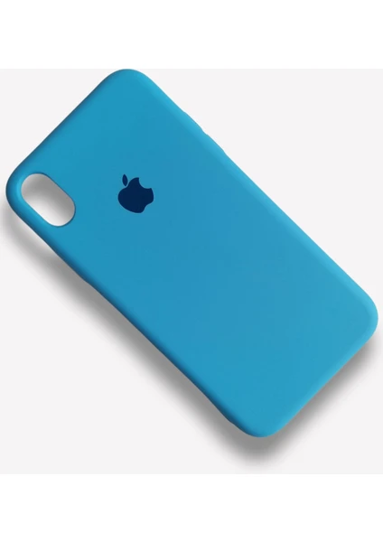 Apple iPhone Xr Uyumlu Lansman Içi Kadife Silikon Logolu Kılıf