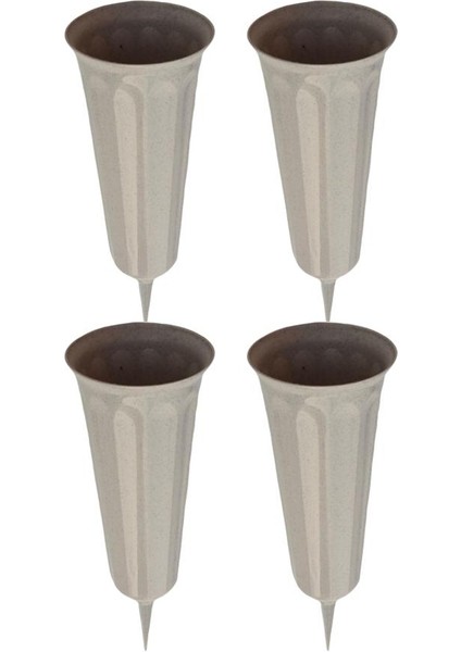 4-Pack 10.2 "zemin Mezarlığı Mezarında Kazanma Yivli Çiçek Vazolar Tutucu (Yurt Dışından)