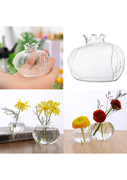 4 Pack Çiçek Vazo Cam Dekoratif Cam Şişeler Düğün Kapalı Dekorasyon (Yurt Dışından)