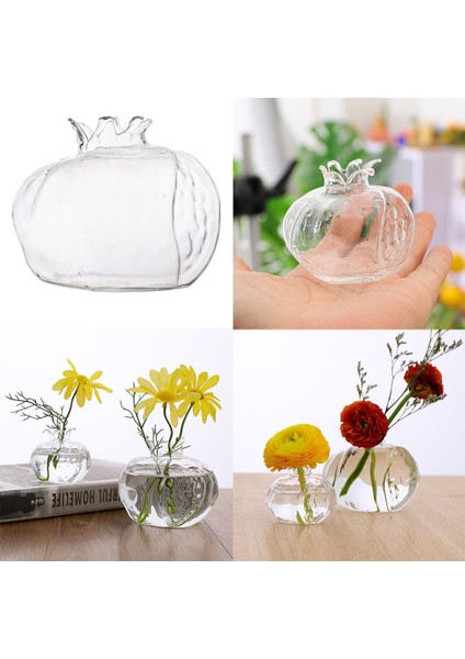 4 Pack Çiçek Vazo Cam Dekoratif Cam Şişeler Düğün Kapalı Dekorasyon (Yurt Dışından)