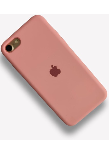 Apple iPhone Se 2020 Uyumlu Lansman Içi Kadife Silikon Logolu Kılıf