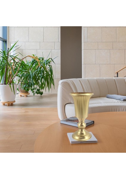 Metal Çiçek Vazo Bitki Pot Çiçek Aranjmanı Masa Centerpiece Ev Altın Için (Yurt Dışından) indirimleri