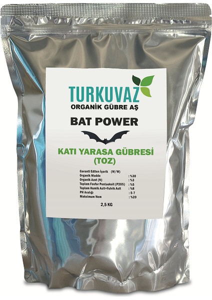 2.5 Kg. Turkuvaz Organik Mikron Toz Yarasa Gübresi (Katkısız)