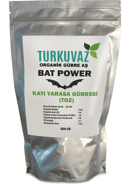 500 Gr. Turkuvaz Bat Power Organik Toz Yarasa Gübresi (Katkısız