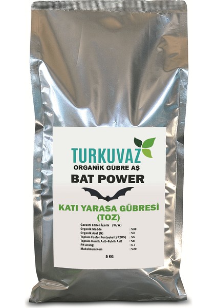 5 Kg. Turkuvaz Bat Power Organik Toz Yarasa Gübresi (Katkısız)