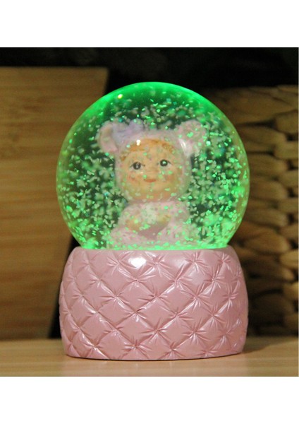 Bebek Işıklı Kar Küresi Pembe