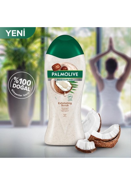 Body & Mind Hindistan Cevizi Banyo ve Duş Jeli 500 ml x 2 Adet + Duş Lifi