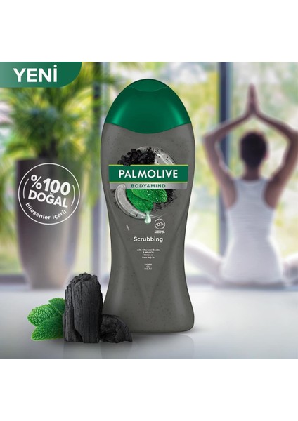 Body & Mind Kömür ve Nane Yağı Banyo ve Duş Jeli 500 ml x 2 Adet + Duş Lifi