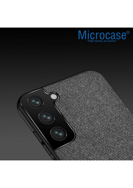 Samsung Galaxy S22 Fabrik Kumaş Desen Kılıf - Siyah indirimleri