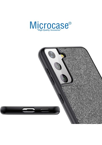 Samsung Galaxy S22 Fabrik Seri Kumaş Desen Kılıf - Gri fiyatları