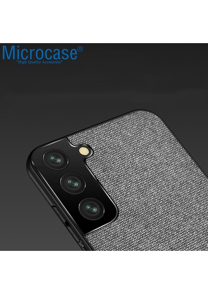 Samsung Galaxy S22 Fabrik Seri Kumaş Desen Kılıf - Gri indirimleri