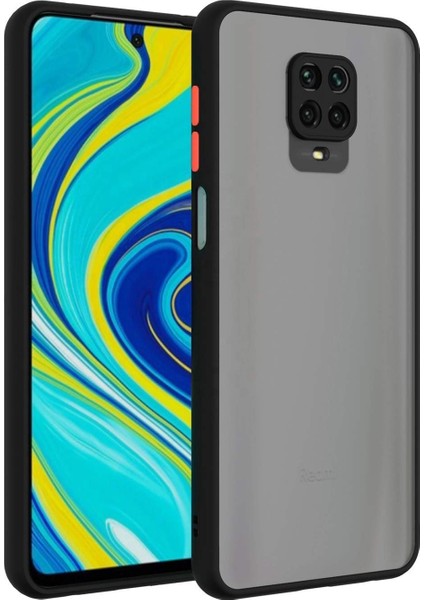 Xiaomi Redmi Note 9s London Serisi Darbeye Dayanıklı Kılıf - Buzlu Siyah