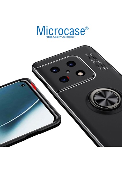 Oneplus 10 Pro Focus Serisi Yüzük Standlı Silikon Kılıf - Siyah indirimleri