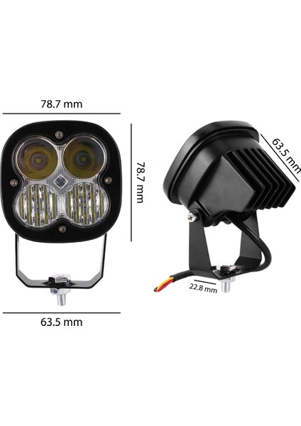 Combo 40W Motosiklet / Off Road LED Sis Farı Takım