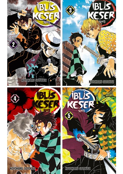 Iblis Keser 2-3-4-5. Ciltler Manga Seti - Koyoharu Gotouge