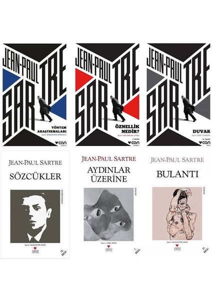 Jean-Paul Sartre 6 Kitap Set / Yöntem Araştırmaları - Öznellik Nedir? - Duvar - Sözcükler - Aydınlar Üzerine - Bulantı