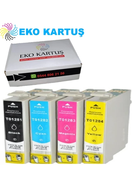 Eko Kartuş Epson T1281-T1282-T1283-T1284 Muadil Kartuş