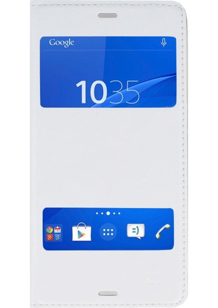 Sony Xperia Z3 Dual Uyumlu Pencereli Kapaklı Kılıf