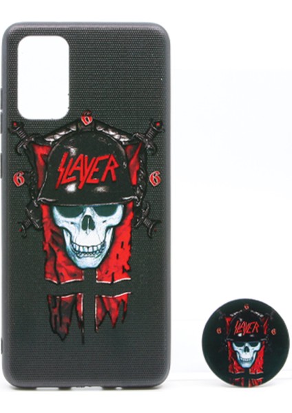 Samsung Galaxy S11 Uyumlu Desenli Popsocket Arka Koruma