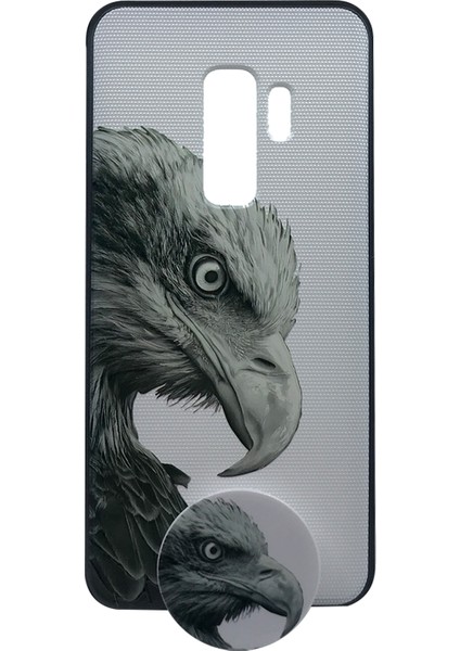 Samsung Galaxy G965 S9 Plus Için Nettech Desenli Popsocket Arka Koruma