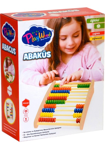 Playwood Eğitici Ahşap Abaküs