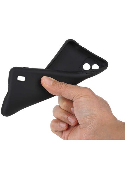 Tekno Spark 7 Pro Kılıf Mat Esnek Biye Silikon Kılıf Mavi + Cam Ekran Koruyucu