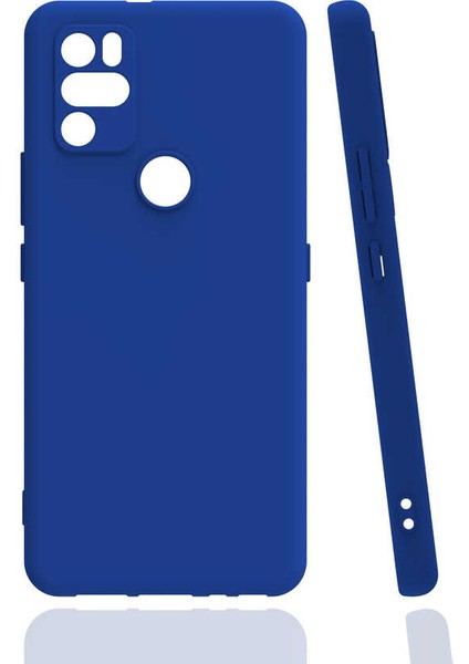 Omix X300 Kılıf Mat Esnek Biye Silikon Kılıf Mavi + Nano Ekran Koruyucu