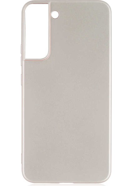 Samsung Galaxy S22 Plus Kılıf Mat Premium Silikon Kılıf Gold + Tam Kaplayan 5d Cam Ekran Koruyucu