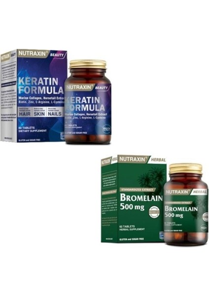 Keratin Formula 60 Tablet + Bromelain 60 Tablet