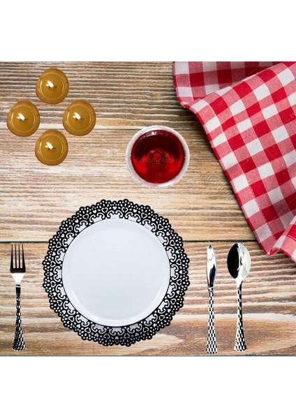 Bıçak - Metal Görünümlü - Gümüş - 18 Adet modelleri