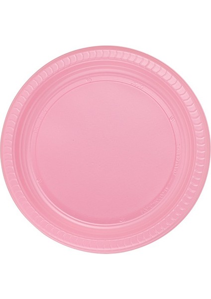 Pembe Plastik Tabak - 22,00 cm - 25 Adet