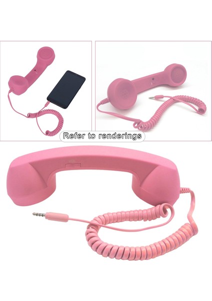 Vintage Cep Telefonu Ahizesi 3.5mm Şık Moda iPhone iPad Cep Telefonu Için Pink (Yurt Dışından) fırsatları