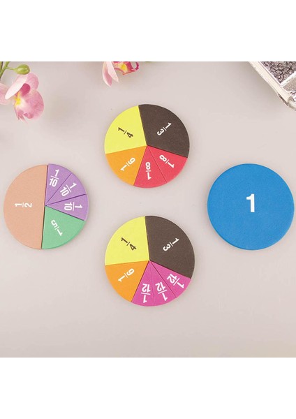 51 Parça Gökkuşağı Dairesel Kesirler Kart Çocuk Matematik Bulmaca Oyuncak Yaşı 3+ (Yurt Dışından) fiyatları