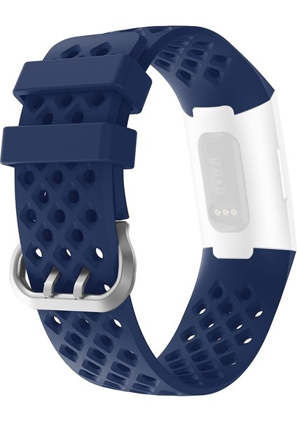 Fitbit Charge 3/4 Için Boş Kare Silikon Kayış Değiştirme Bileklik