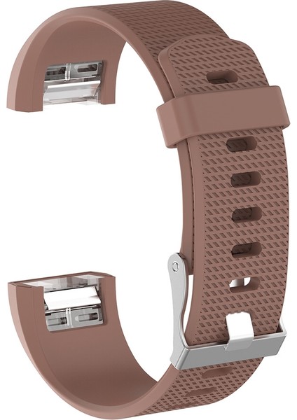 Fitbit Charge 2 Için Ortak Doku Silikon Tokalı Yedek Bilek Kayışı Kordonlu Saat, Boyut: L