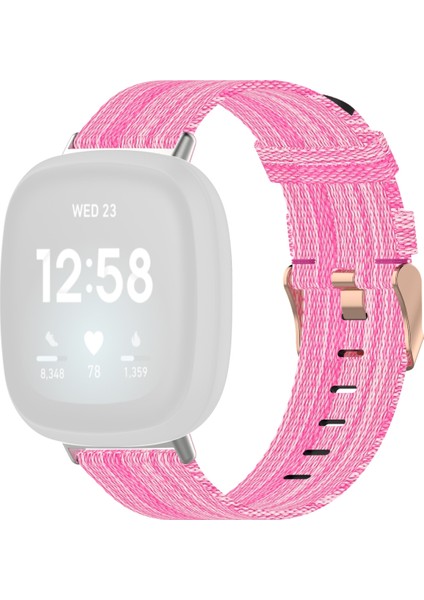 Fitbit Versa 3 / Fitbit Sense Naylon Kanvas Şerit Doku Askı Için, Boyut: Ücretsiz Boyut
