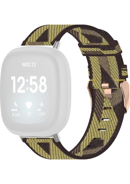 Fitbit Versa 3 / Fitbit Sense Naylon Kanvas Şerit Doku Askı Için, Boyut: Ücretsiz Boyut