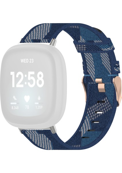 Fitbit Versa 3 / Fitbit Sense Naylon Kanvas Şerit Doku Askı Için, Boyut: Ücretsiz Boyut(Yurt Dışından)
