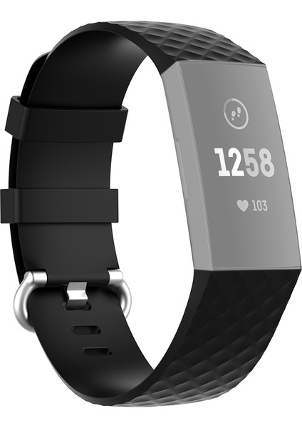 18MM Gümüş Renk Toka Tpu Bilek Kayışı Fitbit Charge 4 / Charge 3 / Charge 3 Se Için Watch Band, Boyut: S(Yurt Dışından)