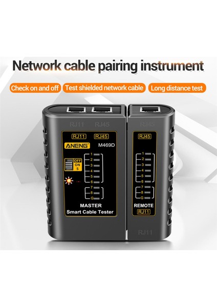 Ağ Kablosu Test Cihazı Ağ Aracı RJ45 & RJ11 Telefon Hattı Anahtarı Için (Yurt Dışından)