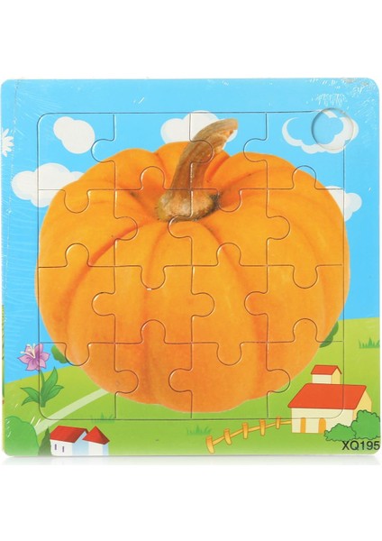 5'li Puzzle Seti - Meyve ve Sebzeler Seti - Çocuk Yapboz - Gelişim Oyuncağı - 5 Adet Puzzle