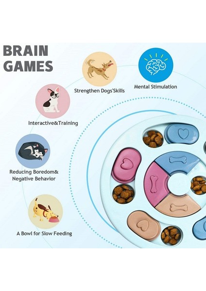Evcil Hayvanlar Için Iq Geliştirici Yapboz Oyuncak - Mavi  (Yurt Dışından)