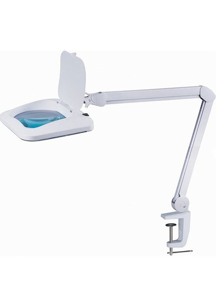 6020 Köşeli Lensli LED Işıklı Mengeneli Büyüteç 5x