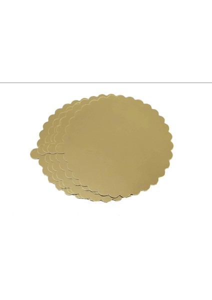Pasta Altlığı 22 cm (5 Adet, Gold, Dilimli)